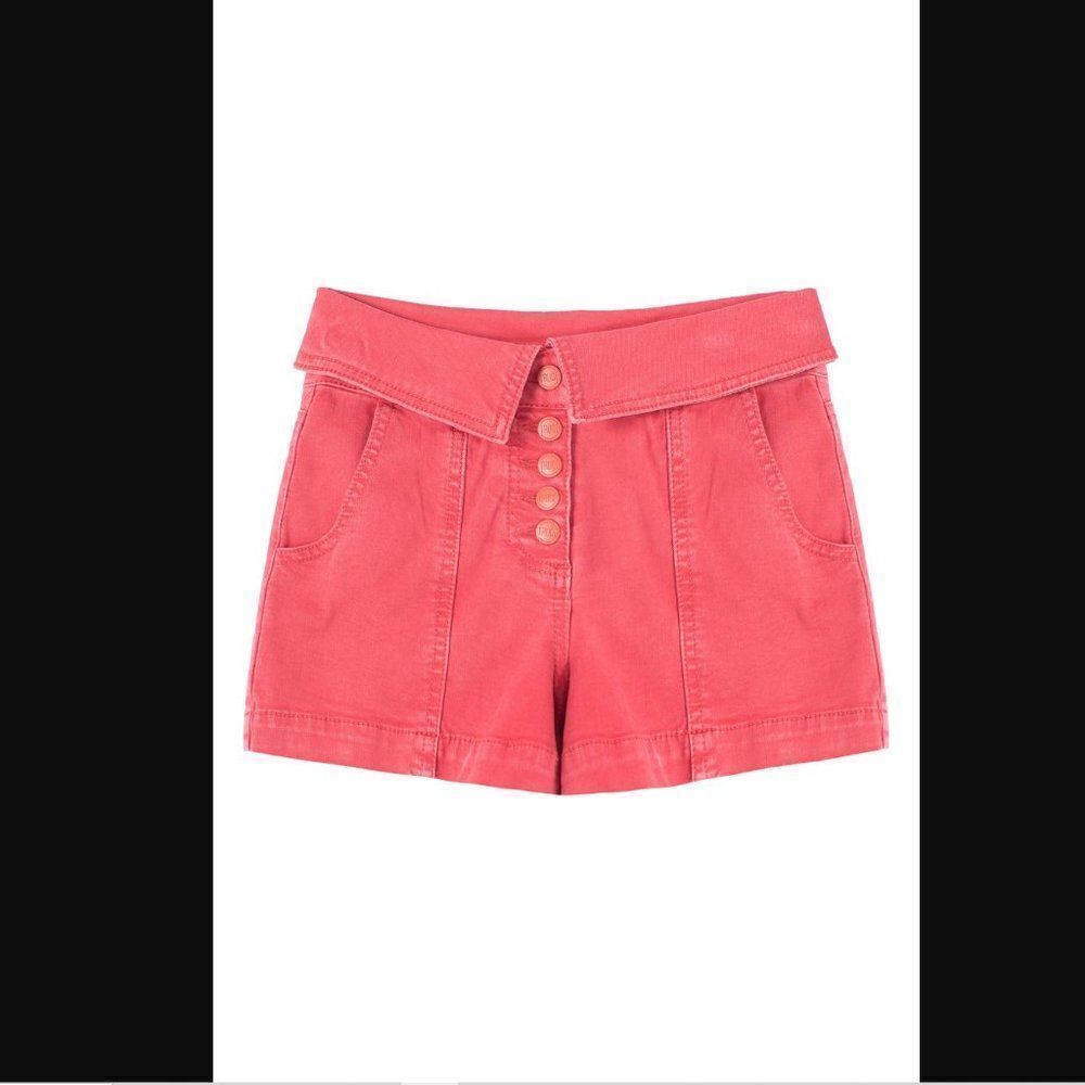 Girl's‎ Truce Red Snap Front Collar Shorts Size 10
